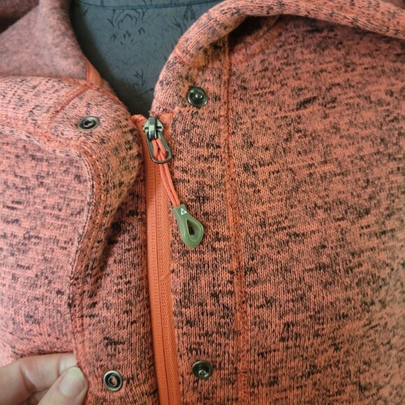 Gerry Orange Hooded Jacket With Zipper & Snap Closures Size M - Picture 4 of 7